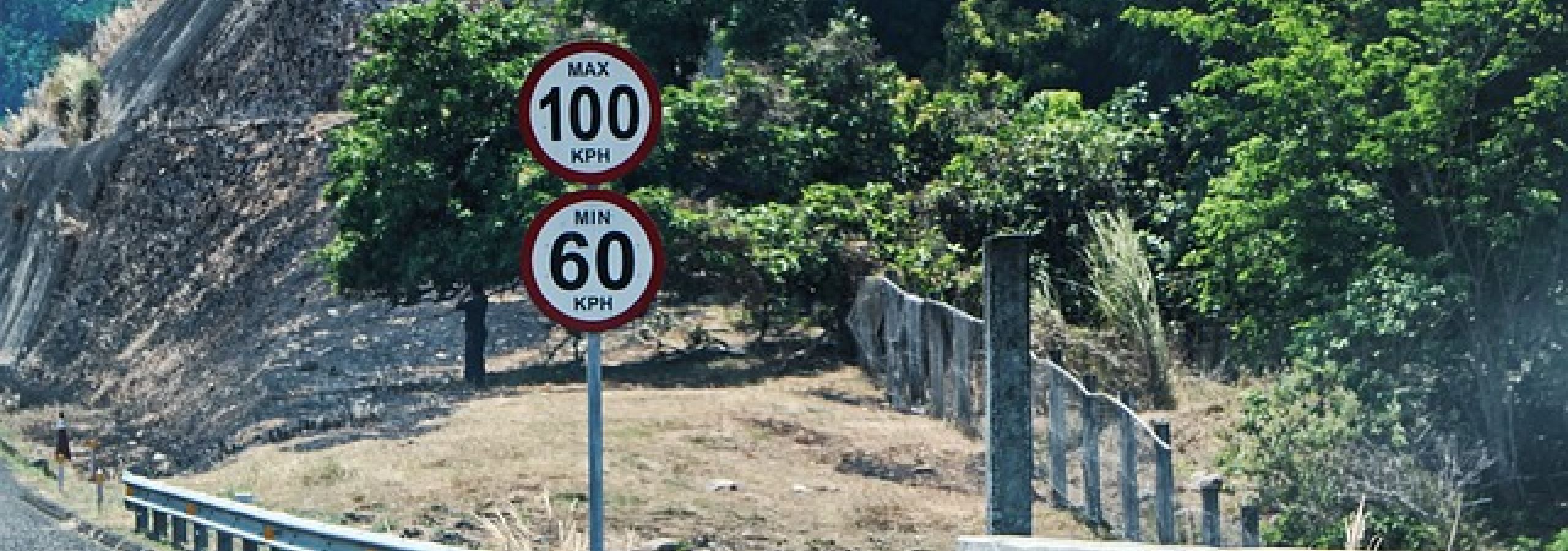 The prosecution has to prove speed signs apply